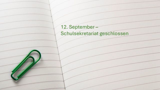 Sekretariat geschlossen